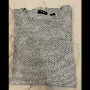 Theory Mens Grey Clean Tee Size L